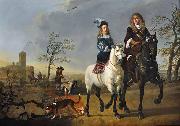 Aelbert Cuyp Lady and Gentleman on Horseback oil painting